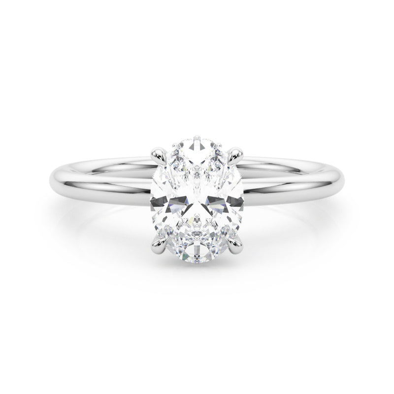 Hidden Halo Ov Engagement Ring (51211-E)