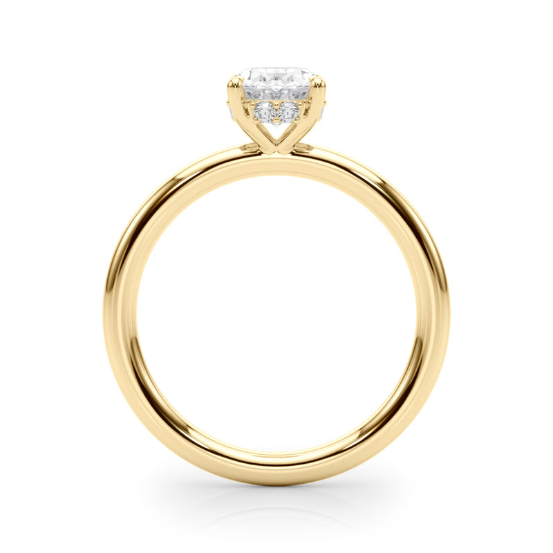 Hidden Halo Ov Engagement Ring (51211-E)