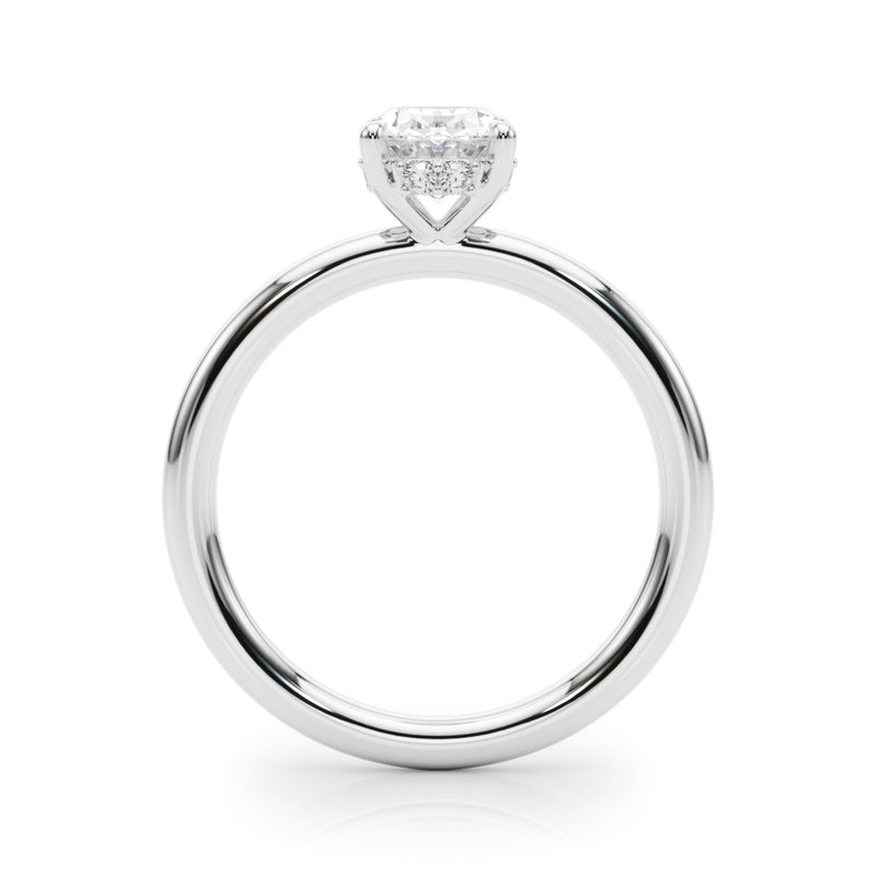 Hidden Halo Ov Engagement Ring (51211-E)