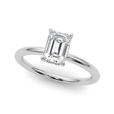 Emerald Hidden Halo Ec Engagement Ring