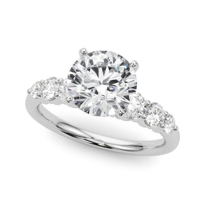 Round Rd Single Row Engagement Ring
