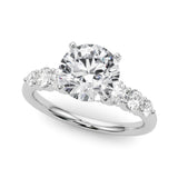 Round Rd Single Row Engagement Ring