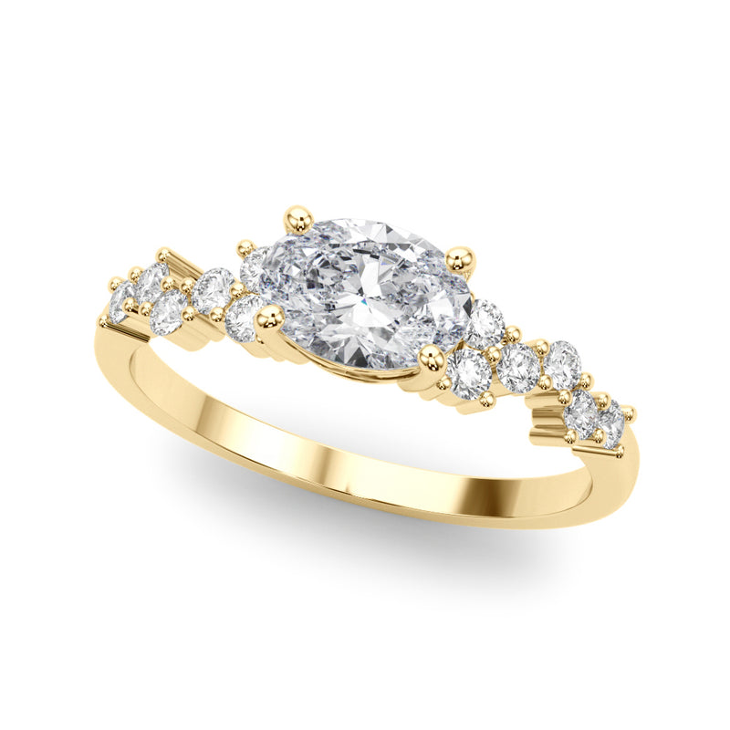 Ov Center East To West Engagement Ring (51232-E)