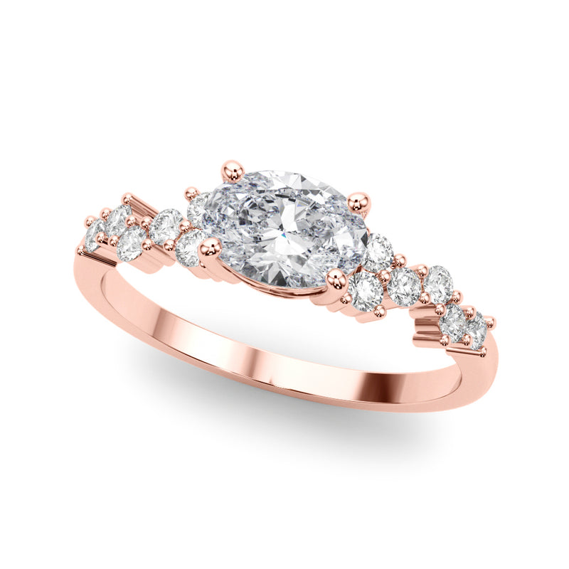 Ov Center East To West Engagement Ring (51232-E)