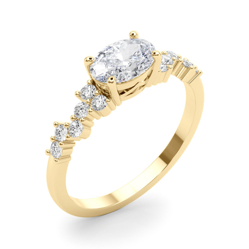 Ov Center East To West Engagement Ring (51232-E)