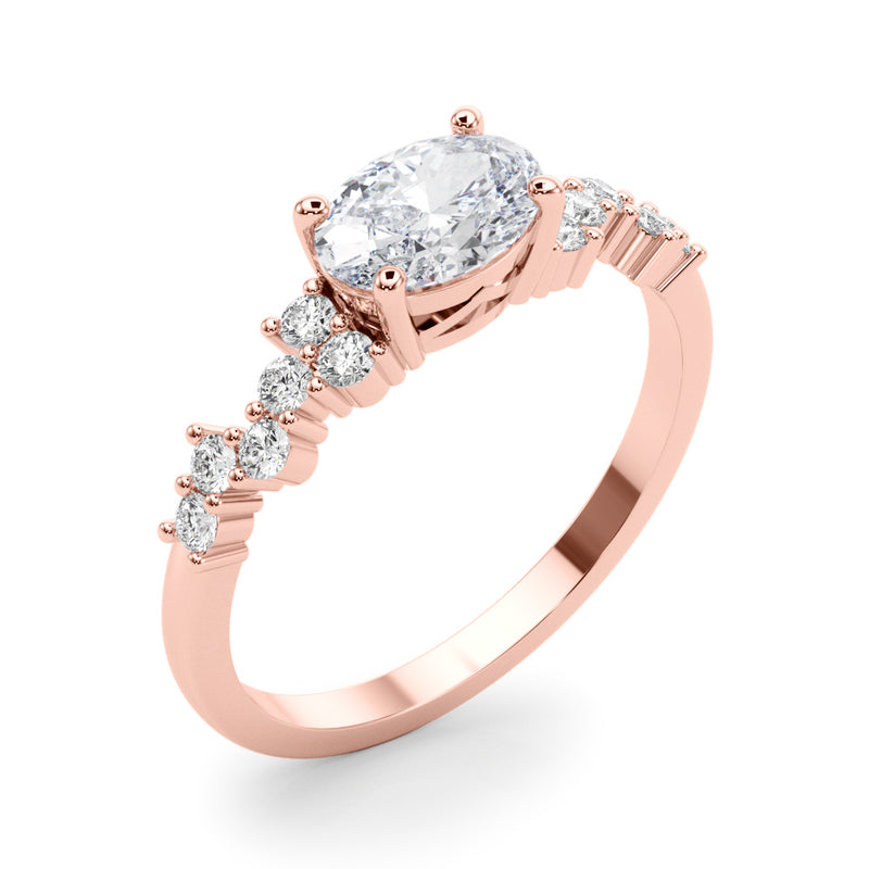 Ov Center East To West Engagement Ring (51232-E)
