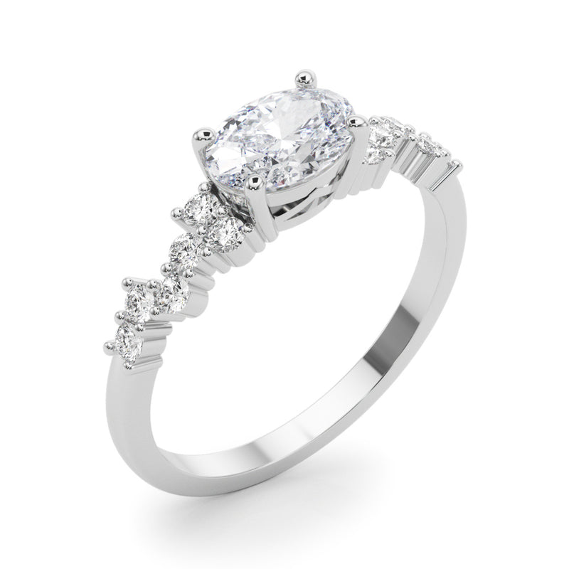 Ov Center East To West Engagement Ring (51232-E)