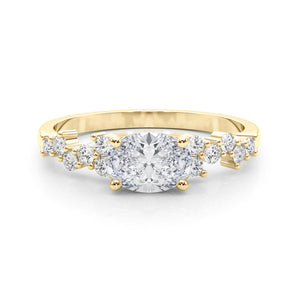 Ov Center East To West Engagement Ring (51232-E)