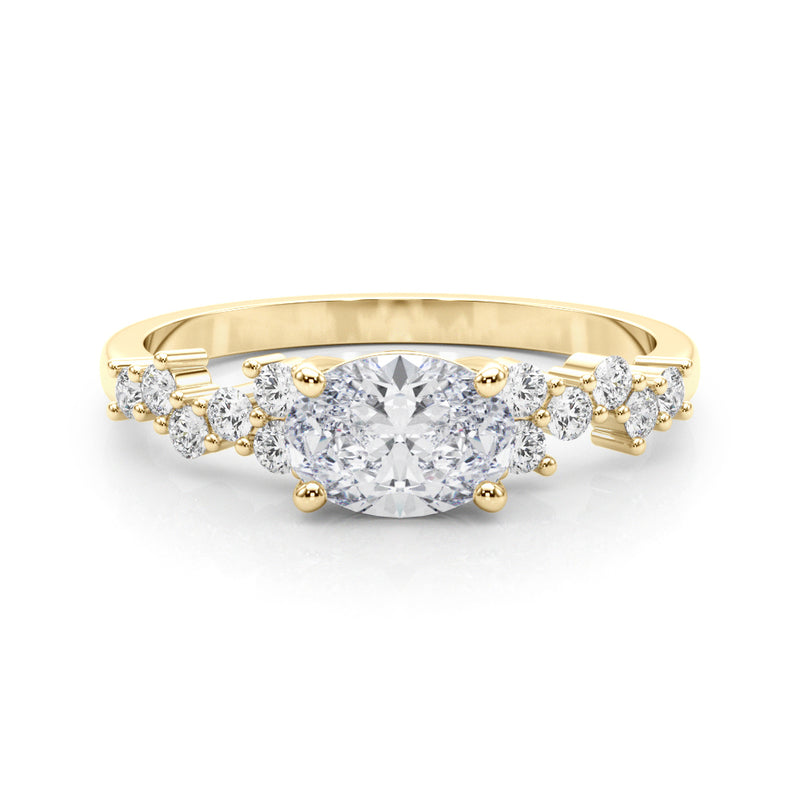 Ov Center East To West Engagement Ring (51232-E)