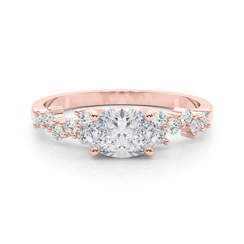 Ov Center East To West Engagement Ring (51232-E)