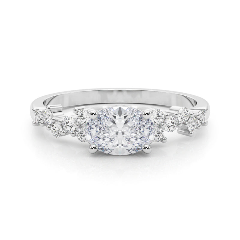 Ov Center East To West Engagement Ring (51232-E)