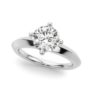 Round Knife Edge Solitaire Eng Ring Engagement Ring