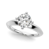 Round Knife Edge Solitaire Eng Ring Engagement Ring