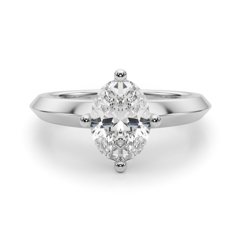 Knife Edge Solitaire Eng Ring Engagement Ring (51242-E)