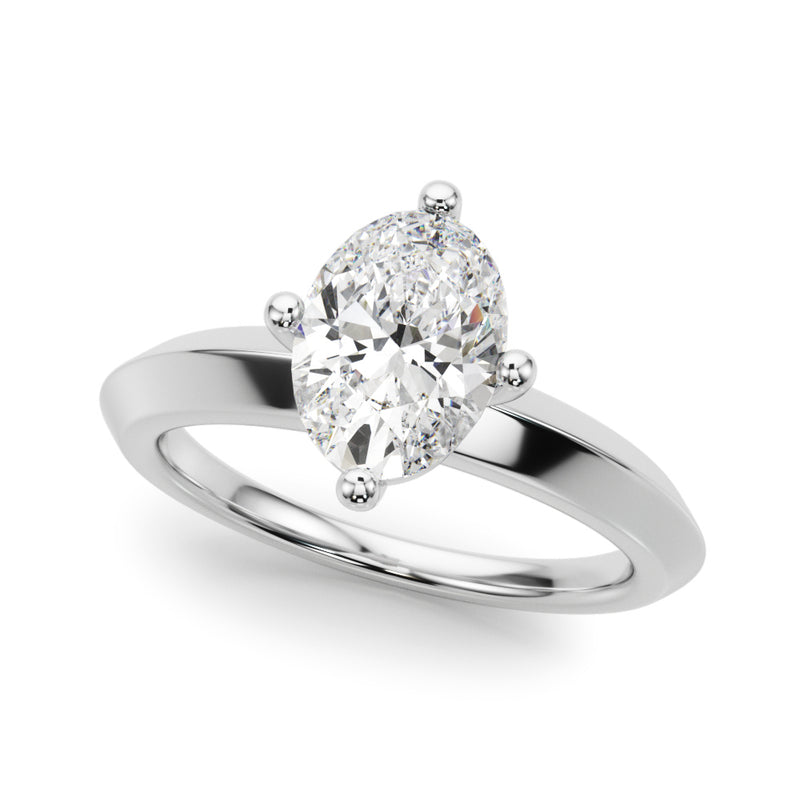 Knife Edge Solitaire Eng Ring Engagement Ring (51242-E)