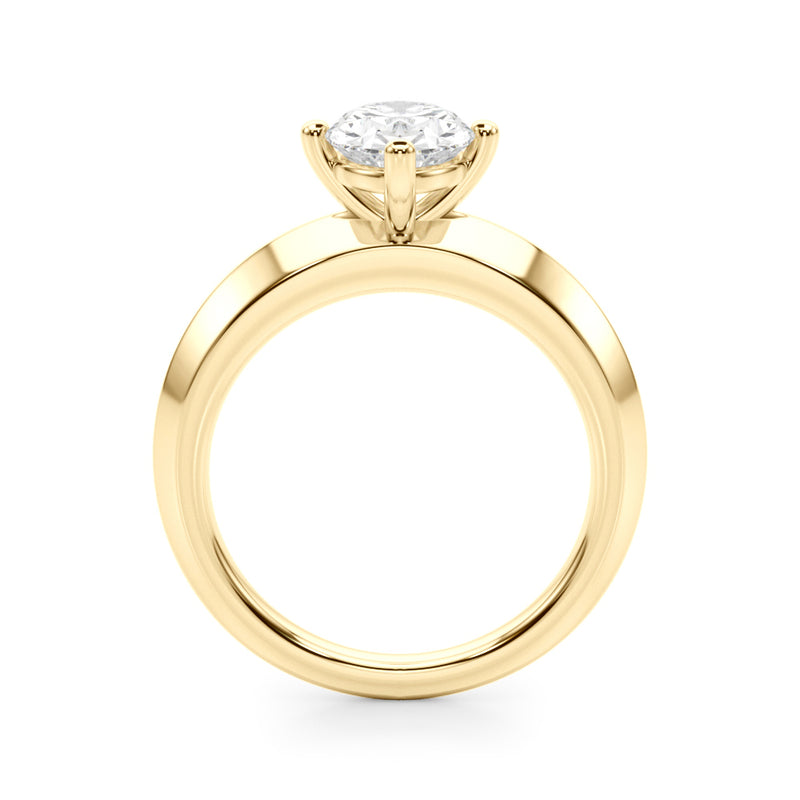 Knife Edge Solitaire Eng Ring Engagement Ring (51242-E)