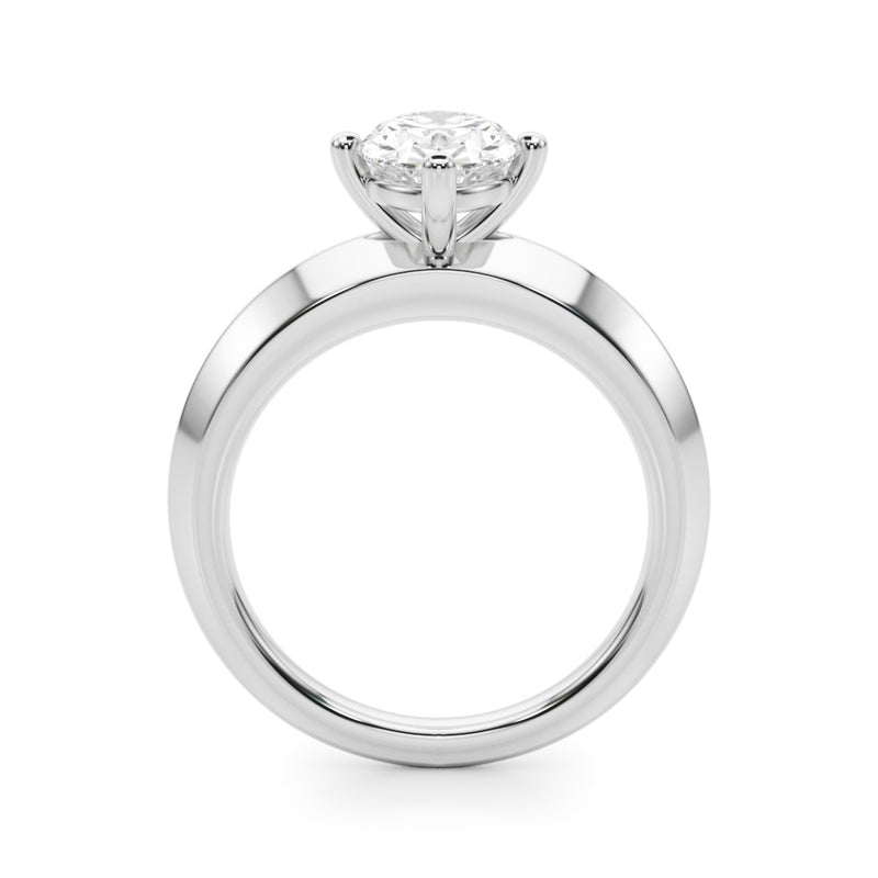 Knife Edge Solitaire Eng Ring Engagement Ring (51242-E)