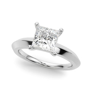 Square Knife Edge Solitaire Eng Ring Engagement Ring