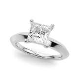 Square Knife Edge Solitaire Eng Ring Engagement Ring