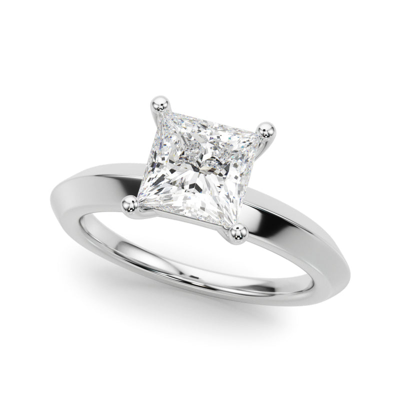 Square Knife Edge Solitaire Eng Ring Engagement Ring