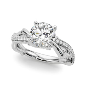 Round Twisted Shank Engagement Ring