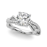 Round Twisted Shank Engagement Ring