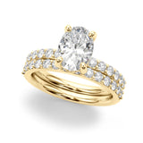 Oval Center Single Row Engagement Ring (51270-E)