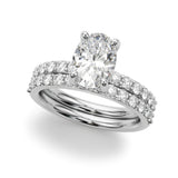 Oval Center Single Row Engagement Ring (51270-E)