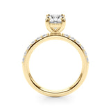 Oval Center Single Row Engagement Ring (51270-E)