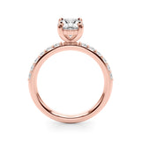 Oval Center Single Row Engagement Ring (51270-E)