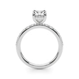 Oval Center Single Row Engagement Ring (51270-E)