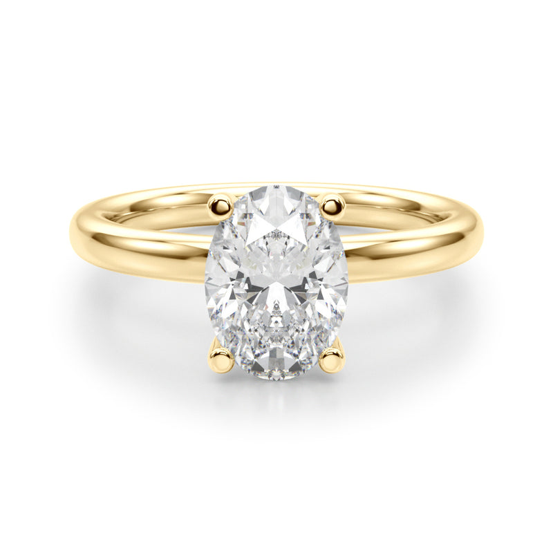 Oval Solitaire Engagement Ring (51271-E)
