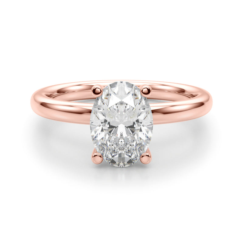 Oval Solitaire Engagement Ring (51271-E)