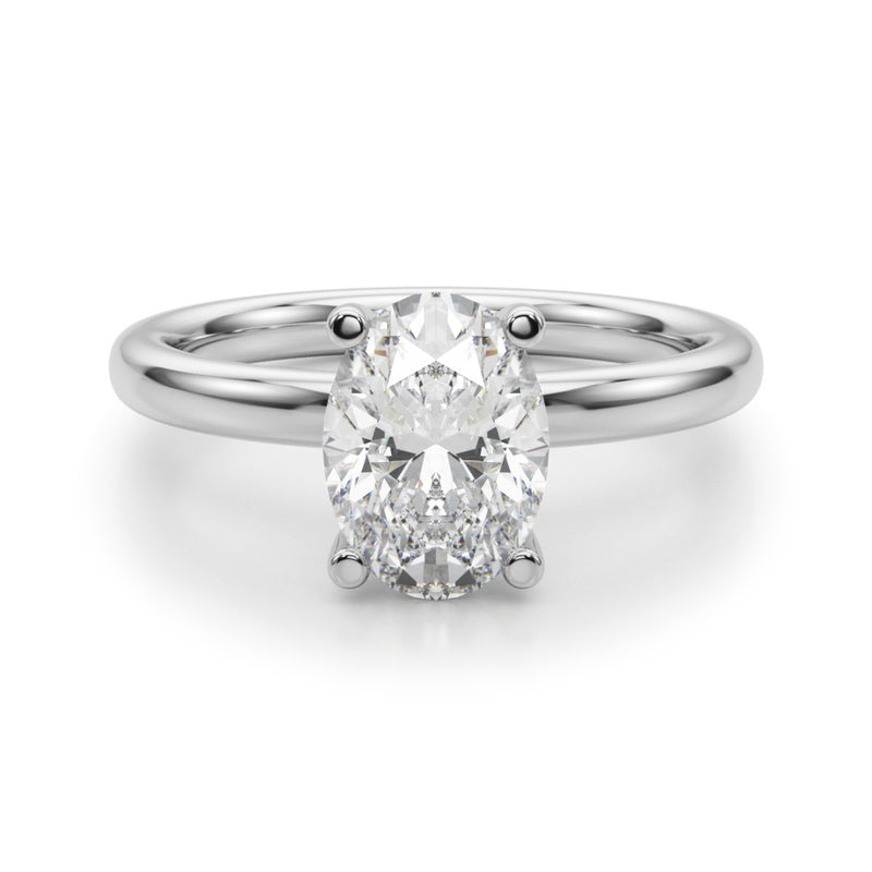Oval Solitaire Engagement Ring (51271-E)