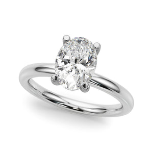 Oval Solitaire Engagement Ring (51271-E)