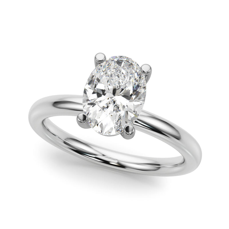 Oval Solitaire Engagement Ring (51271-E)