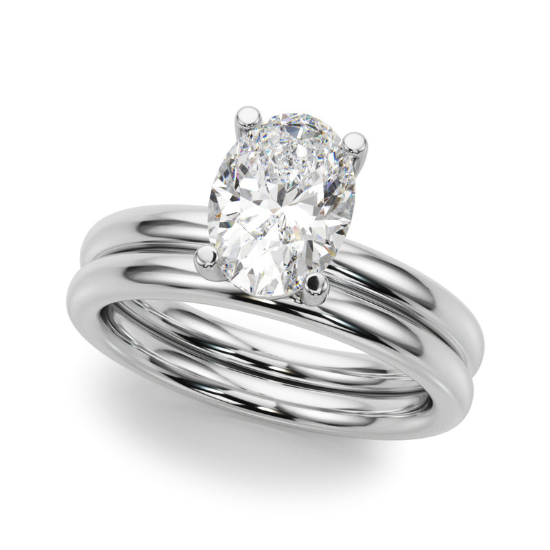 Oval Solitaire Engagement Ring (51271-E)