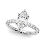 Marquise Single Row Engagement Engagement Ring (51273-E)