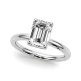 Emerald Cut Solitaire Engagement Ring