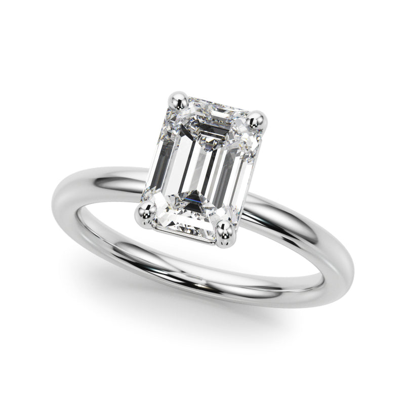 Emerald Cut Solitaire Engagement Ring