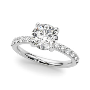 Round Rd Single Row Engagement Engagement Ring