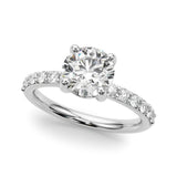 Round Rd Single Row Engagement Engagement Ring