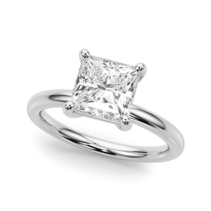 Square Princess Cut Solitaire Engagement Ring