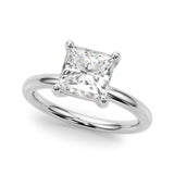Square Princess Cut Solitaire Engagement Ring