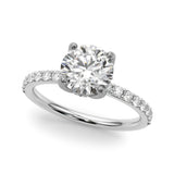 Round Single Row Engagement Ring