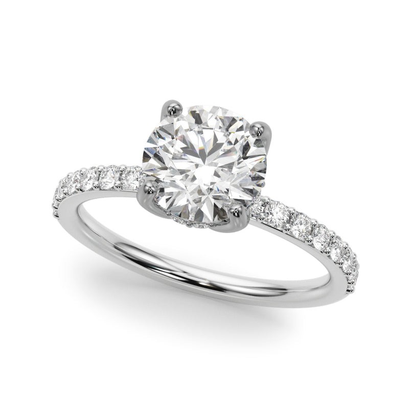 Round Single Row Engagement Ring