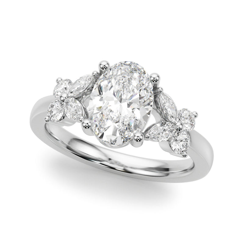 Oval Ov Rd Sides Engagement Ring