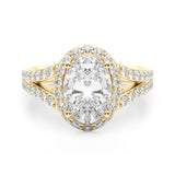 Halo Ov Center Split Shank Engagement Ring (51290-E)