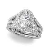 Halo Ov Center Split Shank Engagement Ring (51290-E)