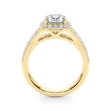Halo Ov Center Split Shank Engagement Ring (51290-E)